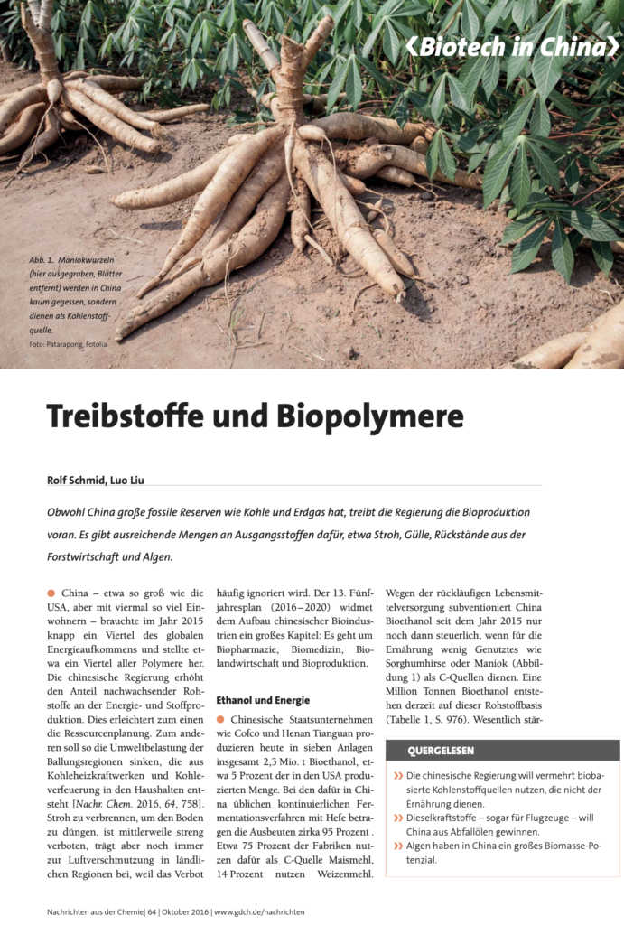 Treibstoffe und Biopolymere