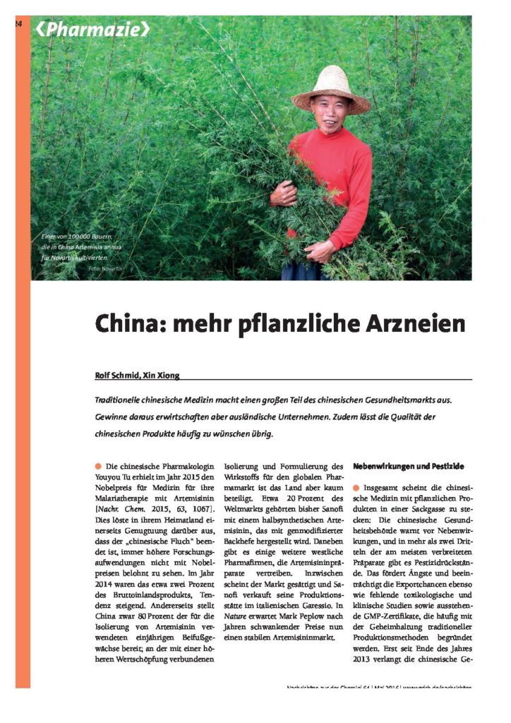 China: mehr pflanzliche Arzneien