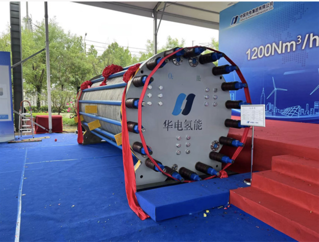 China unveils 1200 Nm3/h electrolyzer for “green hydrogen” production