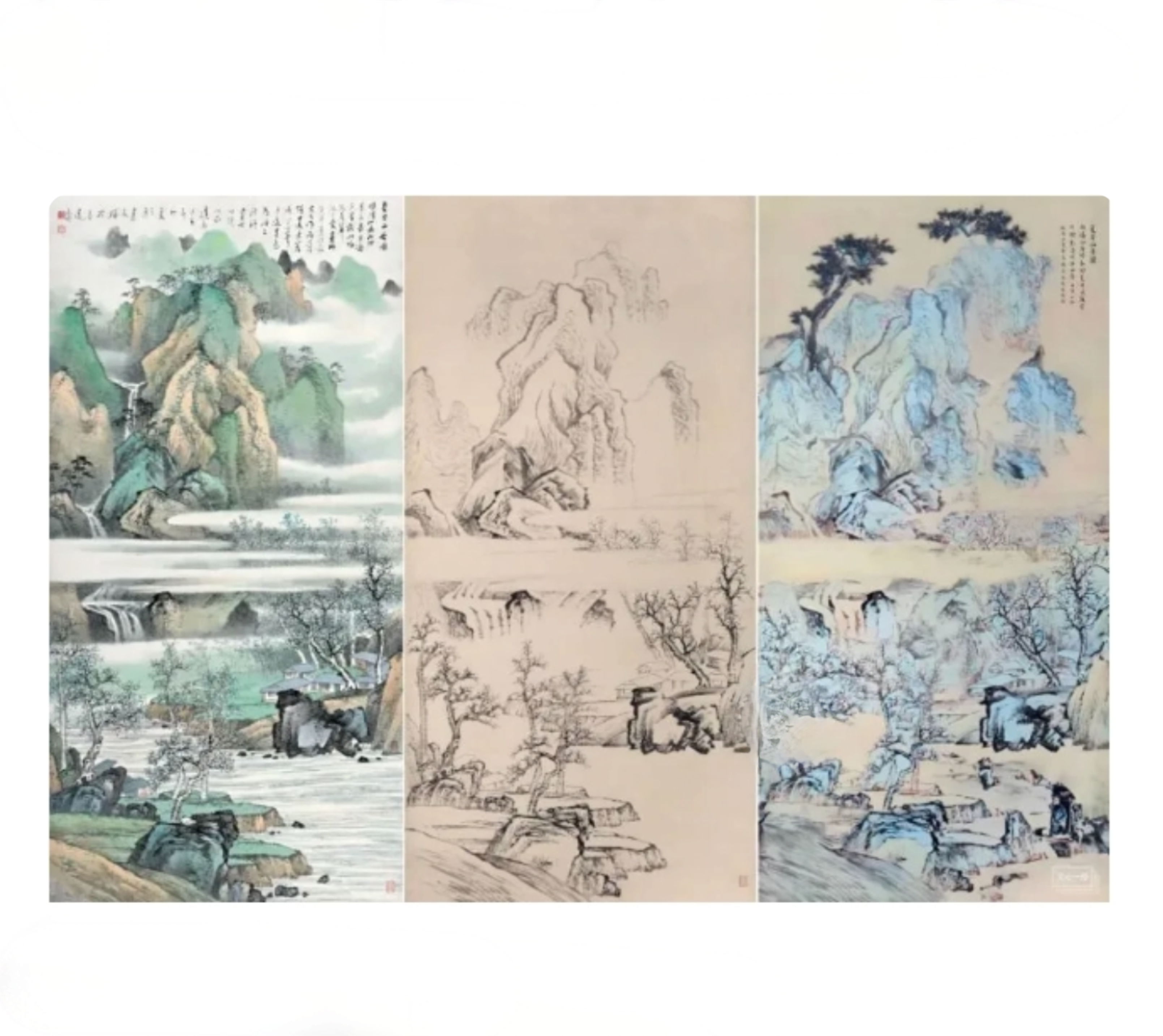Unfinished Chinese landscape painting completed by AI auctioned for 1.1 million CN¥ (150,000 €)