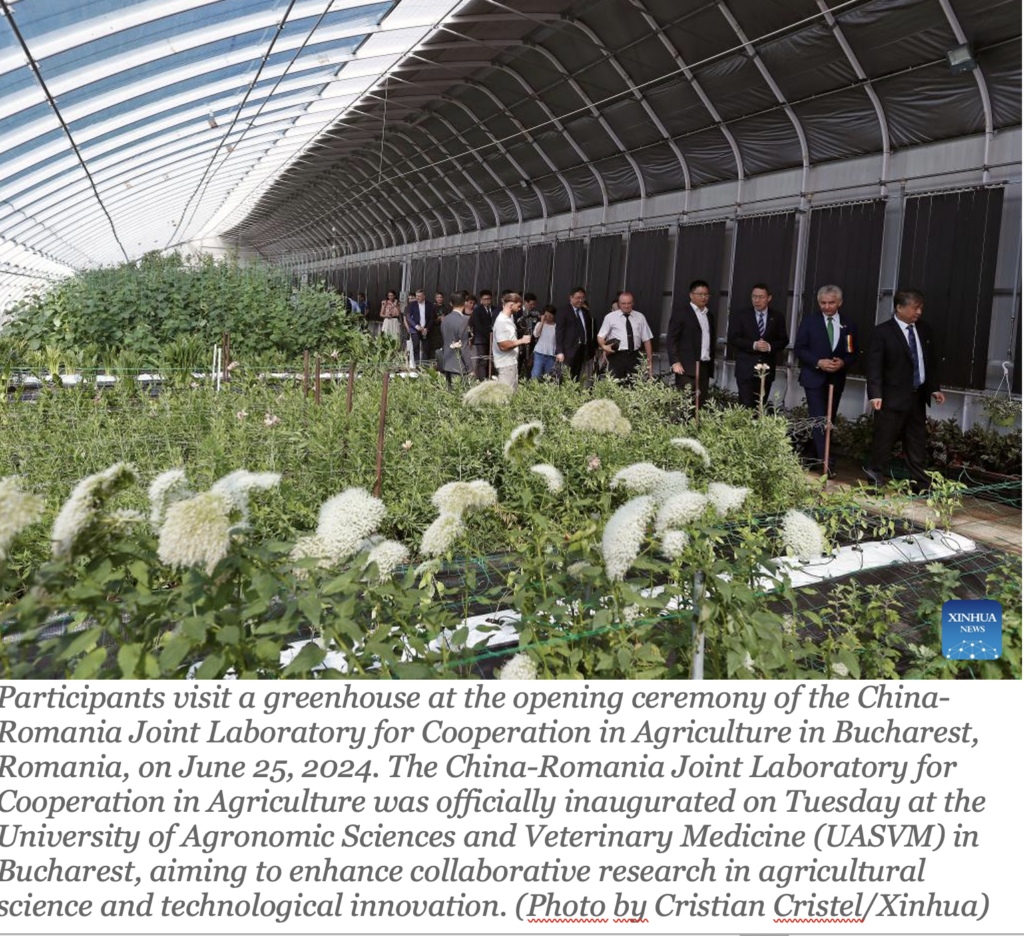 China and Romania inaugurate joint lab for cooperation in agriculture